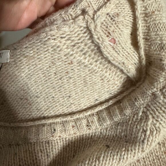 J. Crew Donegal Lambswool Sweater with Gold Shimmer Stripe - Picture 9 of 10